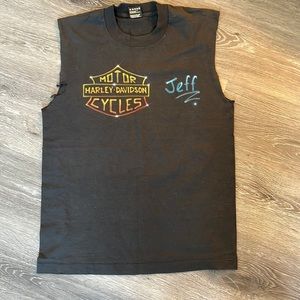 Vintage Harley sleeveless graphic - size small